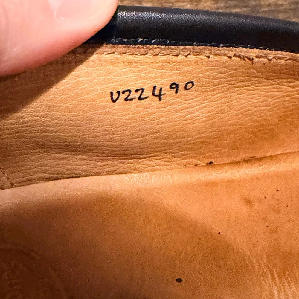 Crockett & Jones Rosebery Black Leather Penny Loafers Mens 8.5 E Made in England